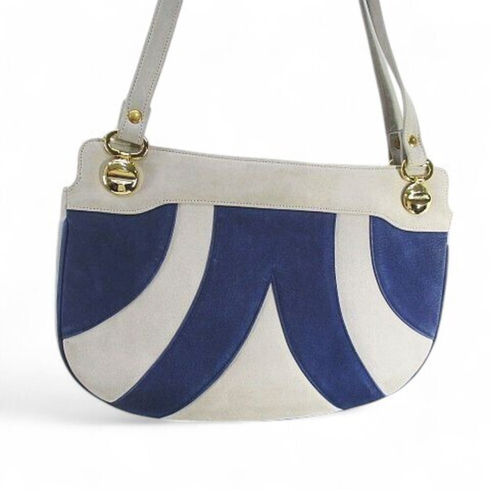 Shoulder bag Hobo two tone gray suede
